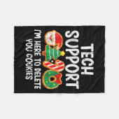 Christmas Tech Suprt Here To Delete Cookies Xmas M フリースブランケット (正面(横))