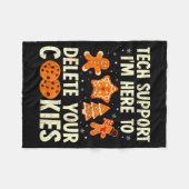 Christmas Tech Suprt Here To Delete Cookies Xmas M フリースブランケット (正面(横))