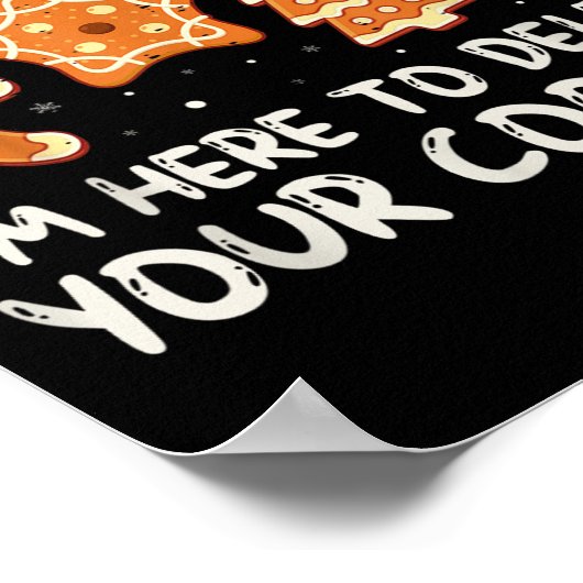 Christmas Tech Suprt Here To Delete Cookies Xmas M ポスター (角)