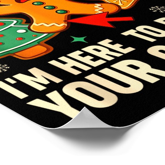 Christmas Tech Suprt Here To Delete Cookies Xmas M ポスター (角)