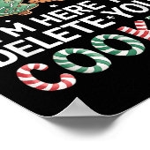 Christmas Tech Suprt Here To Delete Cookies Xmas M ポスター (角)