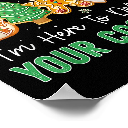 Christmas Tech Suprt Here To Delete Cookies Xmas M ポスター (角)