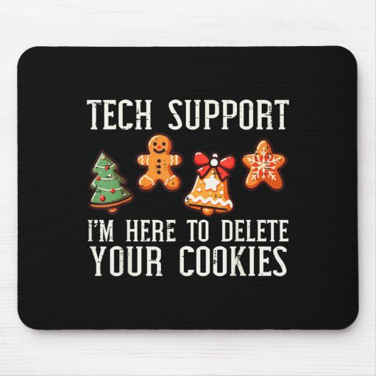 Christmas Tech Suprt Here To Delete Cookies Xmas M マウスパッド (正面)