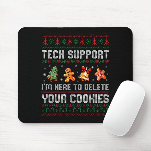 Christmas Tech Suprt Here To Delete Cookies Xmas M マウスパッド (マウス)
