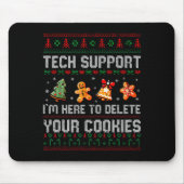 Christmas Tech Suprt Here To Delete Cookies Xmas M マウスパッド (正面)