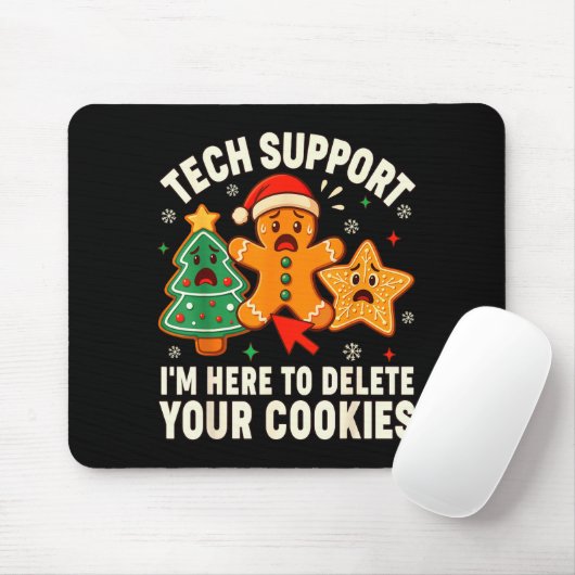 Christmas Tech Suprt Here To Delete Cookies Xmas M マウスパッド (マウス)