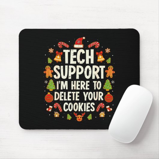 Christmas Tech Suprt Here To Delete Cookies Xmas M マウスパッド (マウス)