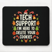 Christmas Tech Suprt Here To Delete Cookies Xmas M マウスパッド (正面)