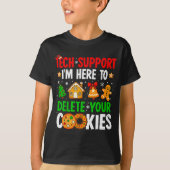 Christmas Tech Suprt Here To Delete Cookies Xmas M Tシャツ (正面)