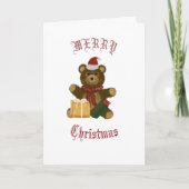 Christmas Teddy Bear シーズンカード (正面)