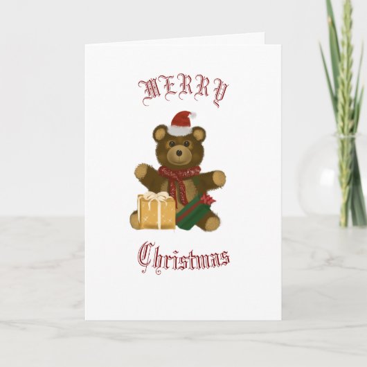 Christmas Teddy Bear シーズンカード (正面)