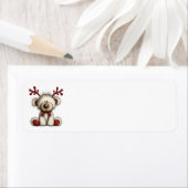 Christmas Teddy Bear Address Labels ラベル (インサイチュ)