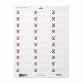 Christmas Teddy Bear Address Labels ラベル (フルシート)