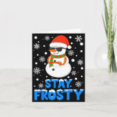 Christmas Tee Funny Frosty Xmas Cool Snowman Women カード (正面)