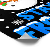 Christmas Tee Funny Frosty Xmas Cool Snowman Women ポスター (角)