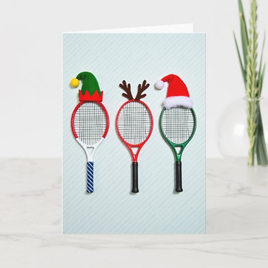 Christmas Tennis Rackets Card カード (正面)