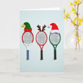 Christmas Tennis Rackets Card カード (黄色い花)