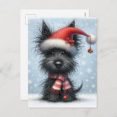 Christmas Terrier, Christmas Canine シーズンポストカード (正面/裏面)