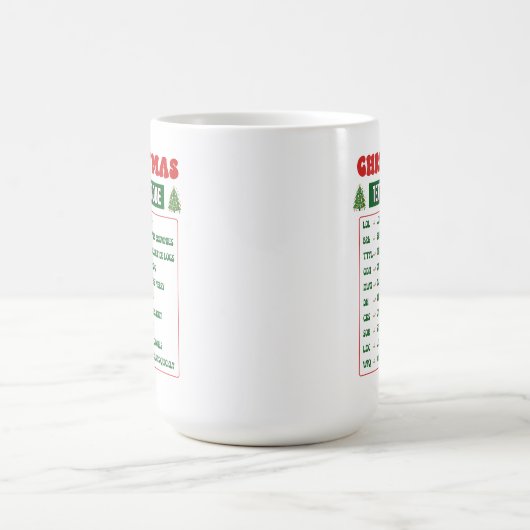 Christmas Texting Code  コーヒーマグカップ (中央)