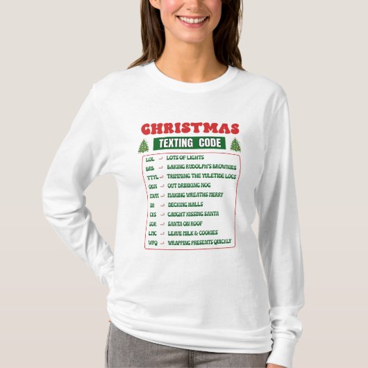 Christmas Texting Code  Tシャツ (正面)