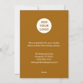 Christmas Thank You Card | Add Business Logo シーズンカード (裏面)