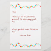 Christmas Thank You Letter From Kids 便箋 (正面)