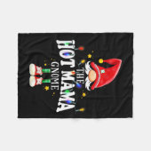Christmas The Hot Mama Gnome X-mas Matching Pjs  フリースブランケット (正面(横))