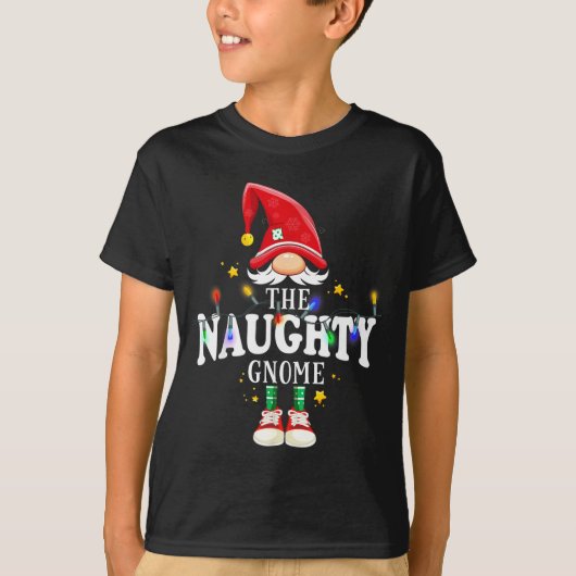 Christmas The Naughty Gnome X-mas Matching Pjs Tシャツ (正面)