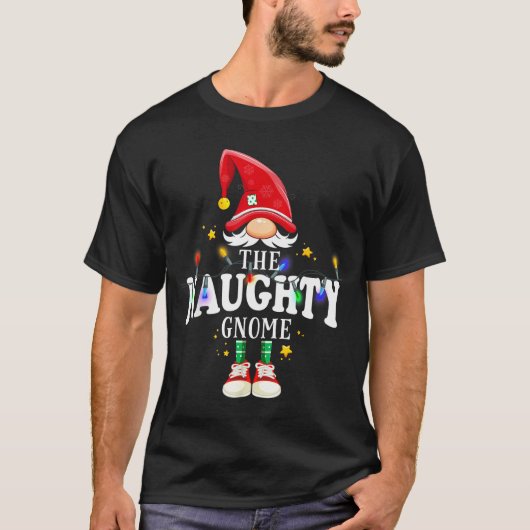 Christmas The Naughty Gnome X-mas Matching Pjs Tシャツ (正面)