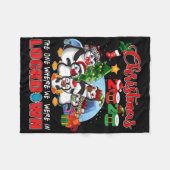 Christmas The One Where We Were In Lockdown Pengui フリースブランケット (正面(横))