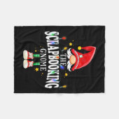 Christmas The Scrapbooking Gnome X-mas Matching Pj フリースブランケット (正面(横))