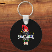 Christmas The Smart Aleck Gnome X-mas Matching Pjs キーホルダー (正面)