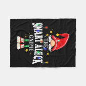 Christmas The Smart Aleck Gnome X-mas Matching Pjs フリースブランケット (正面(横))