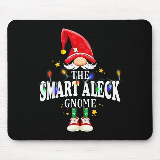 Christmas The Smart Aleck Gnome X-mas Matching Pjs マウスパッド (正面)