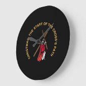 Christmas: The Start of the Cross's Path ラージ壁時計 (傾斜)