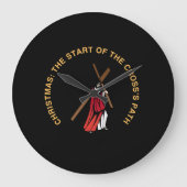 Christmas: The Start of the Cross's Path ラージ壁時計 (正面)