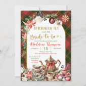 Christmas Theme Afternoon Tea Party Bridal Shower 招待状 (正面)