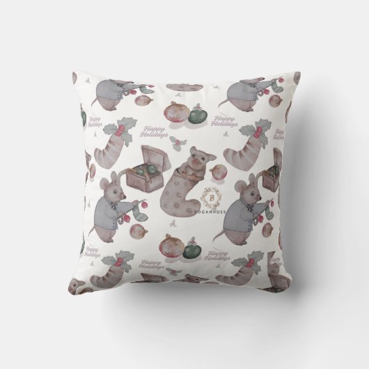 Christmas Theme baby fleece blanket クッション (裏面)