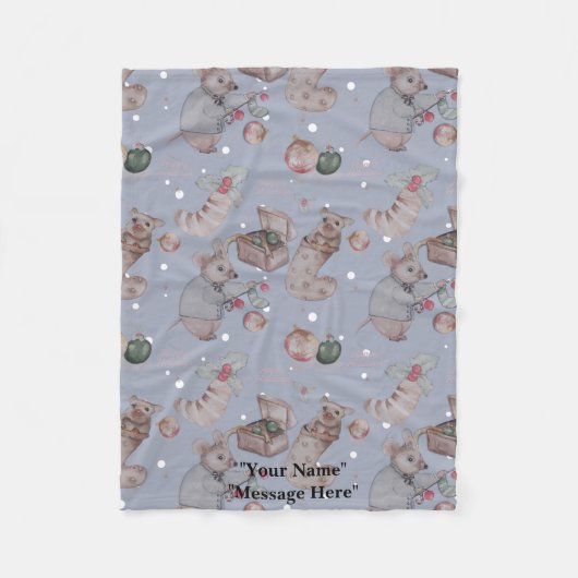 Christmas Theme baby fleece blanket フリースブランケット (正面)