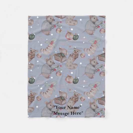 Christmas Theme baby fleece blanket フリースブランケット (正面)