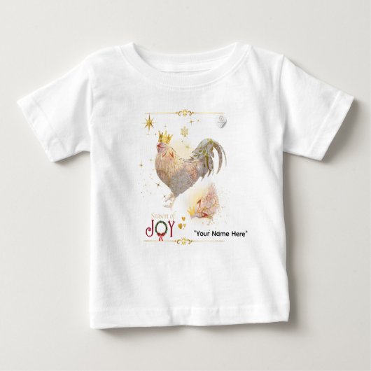 Christmas Theme Boganhues print ベビーTシャツ (正面)