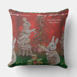 Christmas Theme Bunny Boganhues Artisanal Prints クッション