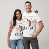 Christmas Theme Knitted Unicorn Unicorns T-Shirt ( Tシャツ (ユニセックス)