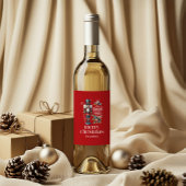 Christmas Theme Nutcracker Retro Typography Wine L ワインラベル