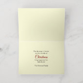 Christmas Theme Tree Reindeer Gifts Quilted Look 箔シーズンカード (内側レイダウン)