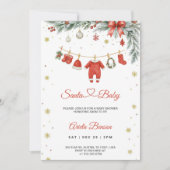 Christmas themed baby shower invitation 招待状 (正面)