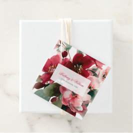  Christmas Themed Red Floral Wedding  フェイバータグ