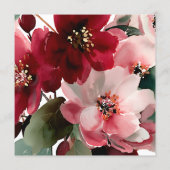  Christmas Themed Red Floral Wedding  メニュー (裏面)