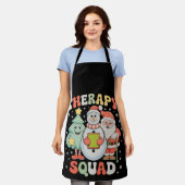 Christmas Therapy Squad SLP OT PT Crew Santa Xmas エプロン (着用した状態)