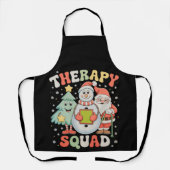 Christmas Therapy Squad SLP OT PT Crew Santa Xmas エプロン (正面)